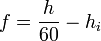 色彩空间HSV转RGB计算公式