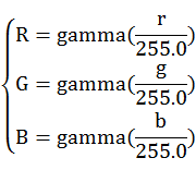 RGB转XYZ转换公式