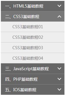 JQuery制作折叠菜单