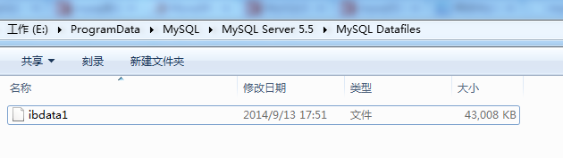 Win7环境修改MySQL数据存储目录